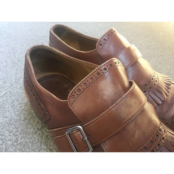 Prada Brown Leather Wingtip Brogues 44 main image 5